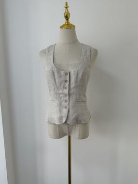 Reformation Delanie Linen Top